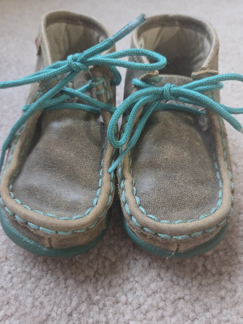 Twisted X Infant Chukka Driving Moc, Brown Turquoise 7M Western Cowboy